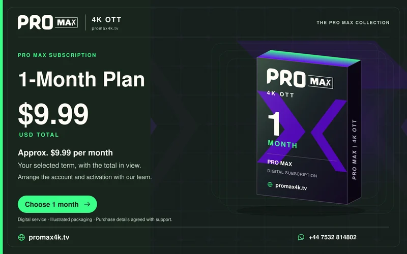 Pro Max 1 month plan card